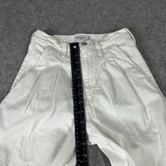 Abercrombie & Fitch Jeans Women’s 2 The 80s Mom Ultra High Rise Tapered White - Picture 5 of 9